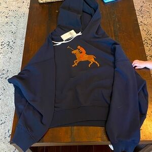 Polo Ralph Lauren Pony -Appliqué French Terry Hoodie Navy Size XL